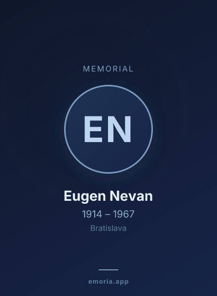 Memorial portrait of Eugen Nevan