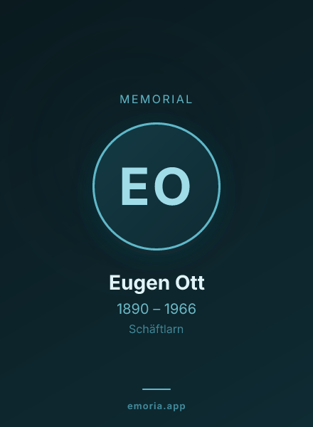 Memorial portrait of Eugen Ott