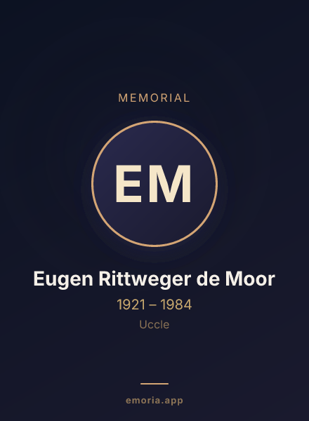Memorial portrait of Eugen Rittweger de Moor