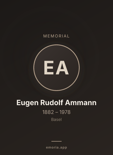 Memorial portrait of Eugen Rudolf Ammann