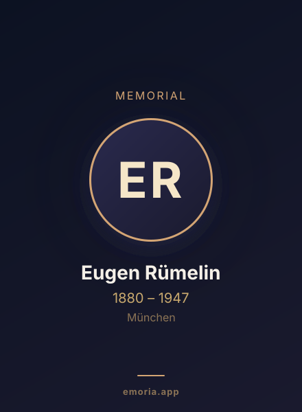 Memorial portrait of Eugen Rümelin