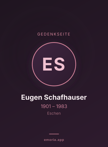 Gedenkportrait von Eugen Schafhauser