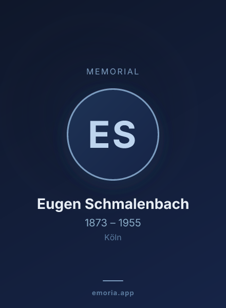 Memorial portrait of Eugen Schmalenbach