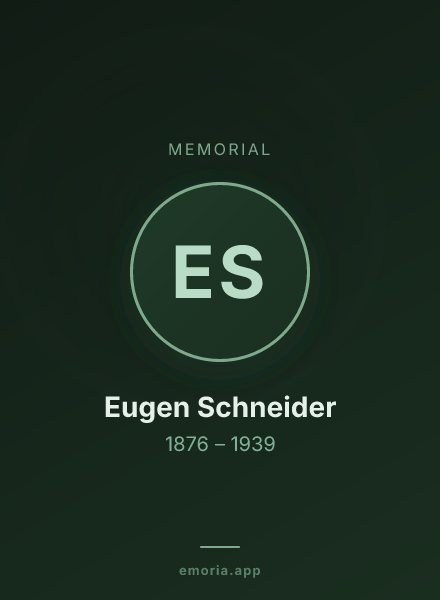 Memorial portrait of Eugen Schneider