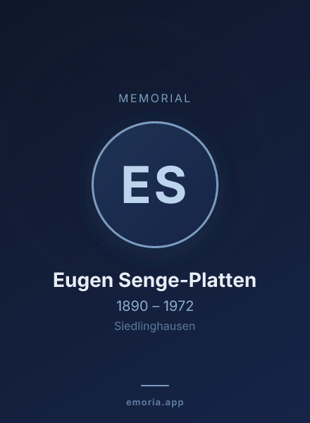 Memorial portrait of Eugen Senge-Platten