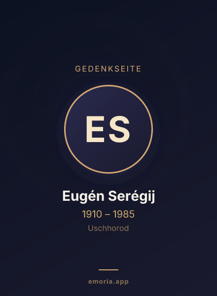 Gedenkportrait von Eugén Serégij