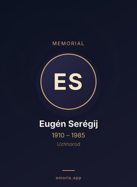 Memorial portrait of Eugén Serégij