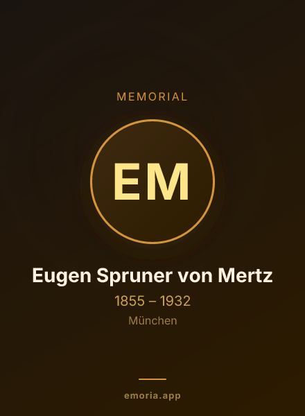 Memorial portrait of Eugen Spruner von Mertz