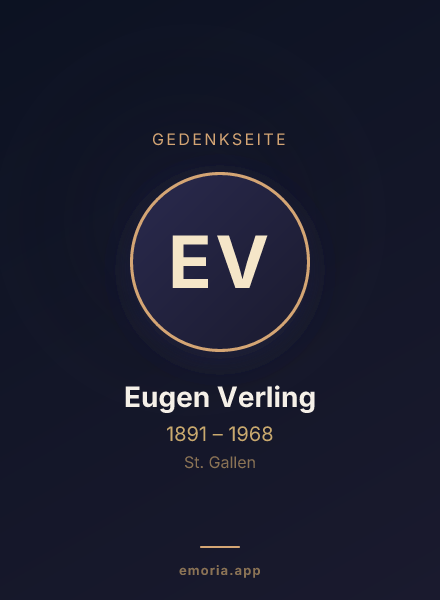 Gedenkportrait von Eugen Verling
