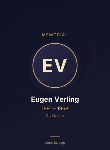 Memorial portrait of Eugen Verling