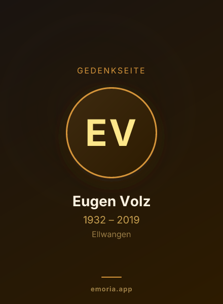 Gedenkportrait von Eugen Volz