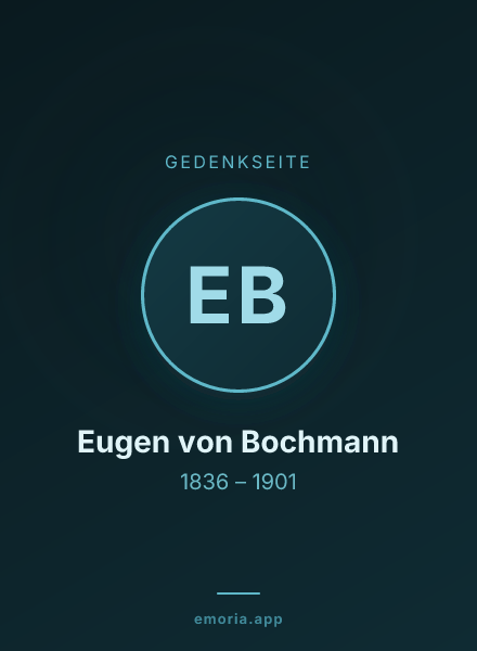 Gedenkportrait von Eugen von Bochmann