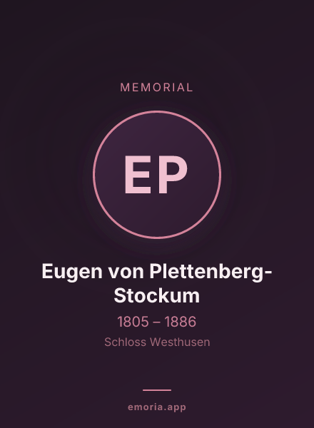 Memorial portrait of Eugen von Plettenberg-Stockum