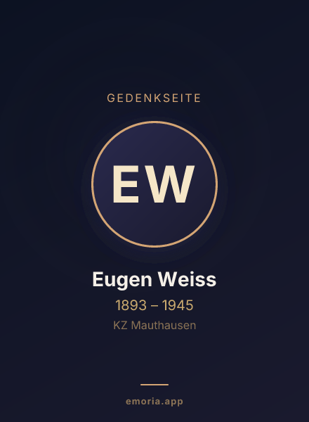 Gedenkportrait von Eugen Weiss