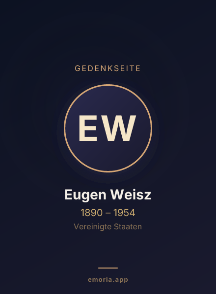 Gedenkportrait von Eugen Weisz