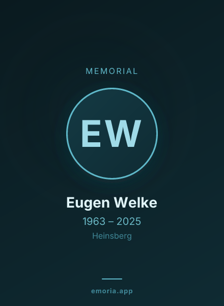 Memorial portrait of Eugen Welke