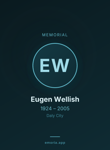 Memorial portrait of Eugen Wellish