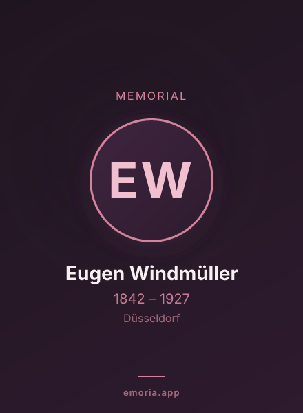 Memorial portrait of Eugen Windmüller