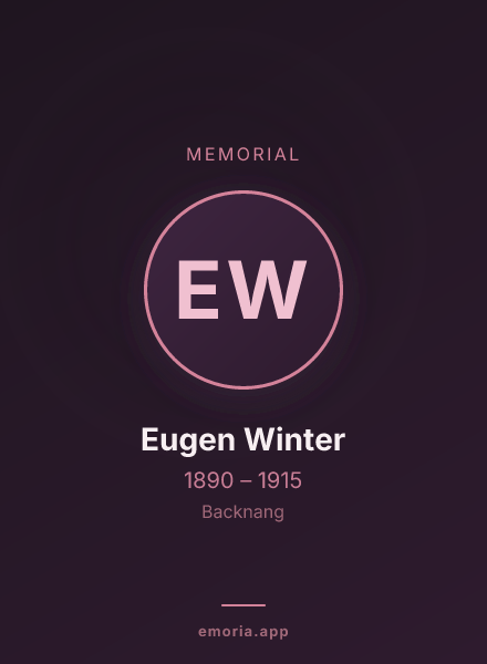 Memorial portrait of Eugen Winter