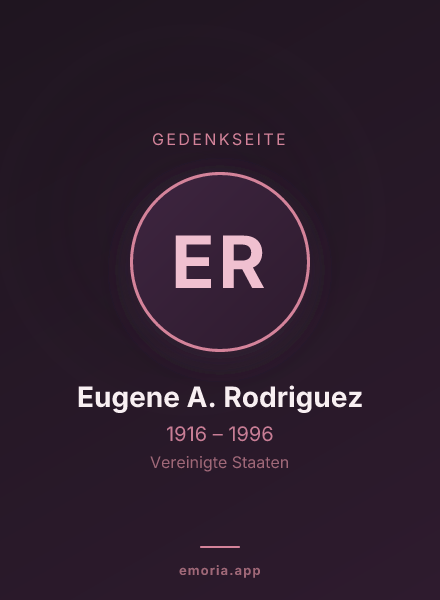 Gedenkportrait von Eugene A. Rodriguez