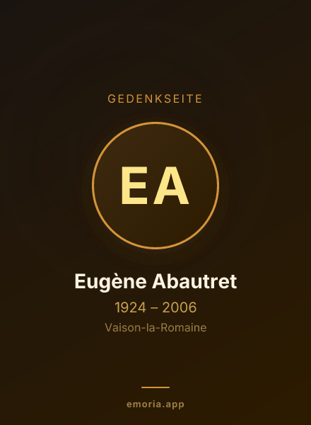 Gedenkportrait von Eugène Abautret