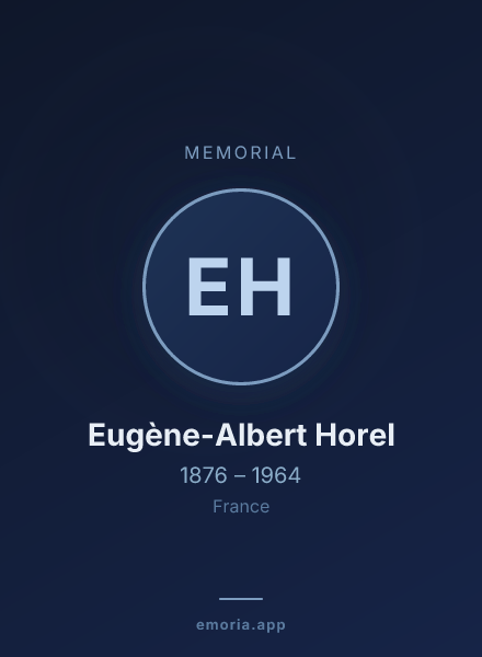 Memorial portrait of Eugène-Albert Horel