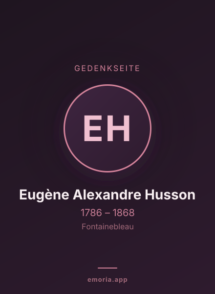 Gedenkportrait von Eugène Alexandre Husson