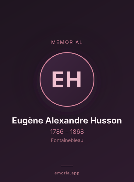 Memorial portrait of Eugène Alexandre Husson