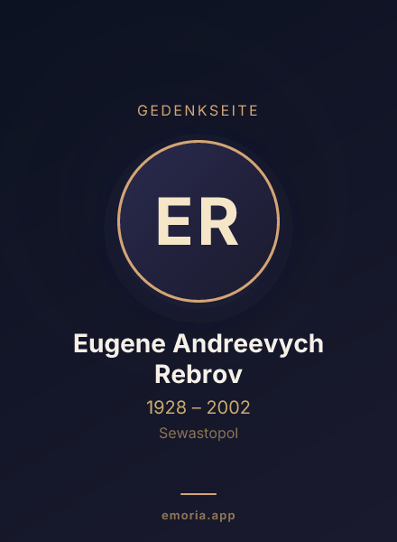 Gedenkportrait von Eugene Andreevych Rebrov
