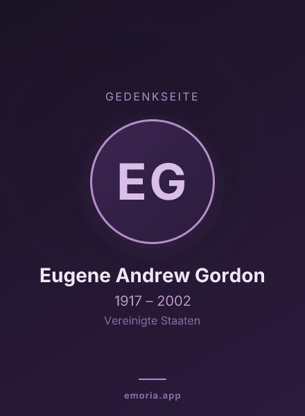 Gedenkportrait von Eugene Andrew Gordon