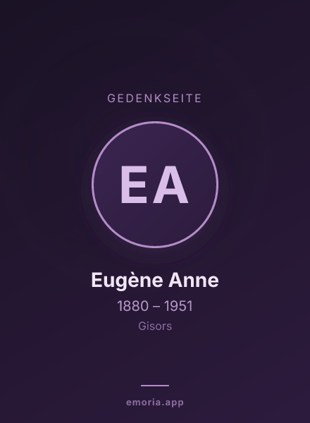 Gedenkportrait von Eugène Anne