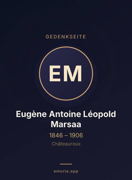 Gedenkportrait von Eugène Antoine Léopold Marsaa