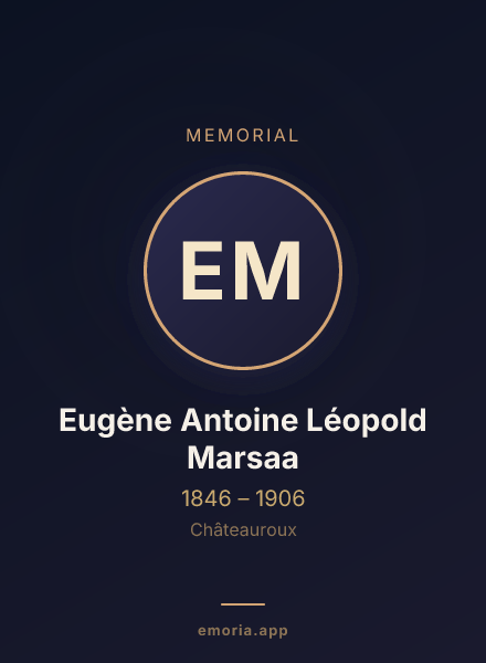 Memorial portrait of Eugène Antoine Léopold Marsaa