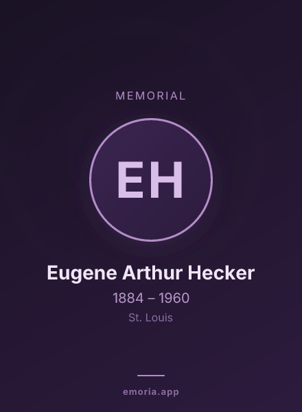 Memorial portrait of Eugene Arthur Hecker