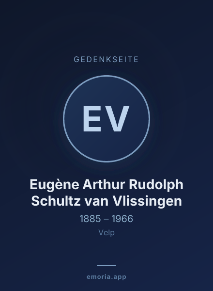Gedenkportrait von Eugène Arthur Rudolph Schultz van Vlissingen