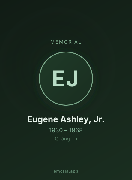 Memorial portrait of Eugene Ashley, Jr.