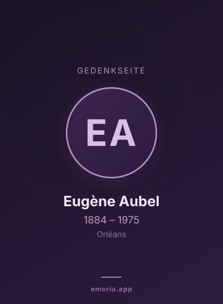 Gedenkportrait von Eugène Aubel