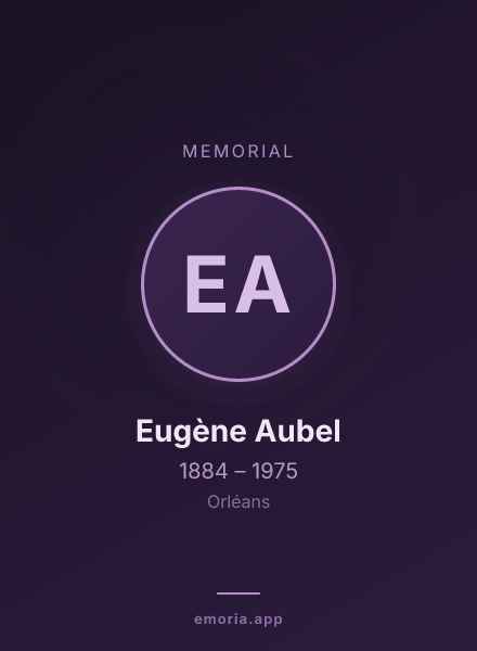Memorial portrait of Eugène Aubel
