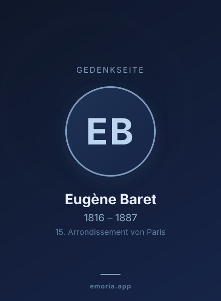 Gedenkportrait von Eugène Baret