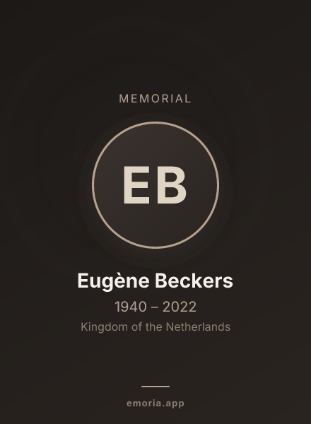 Memorial portrait of Eugène Beckers