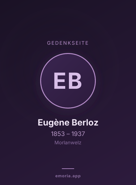 Gedenkportrait von Eugène Berloz
