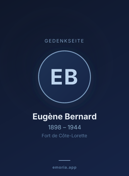 Gedenkportrait von Eugène Bernard