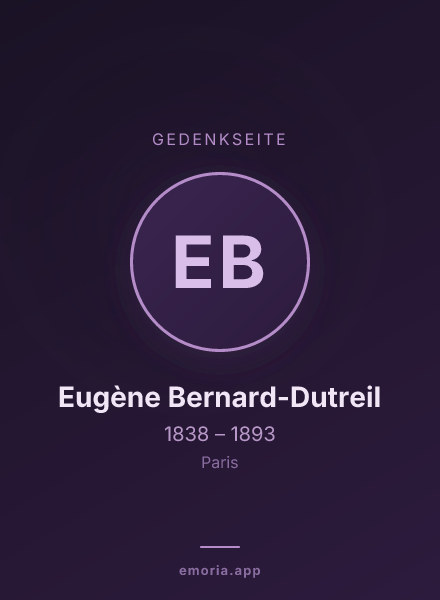 Gedenkportrait von Eugène Bernard-Dutreil