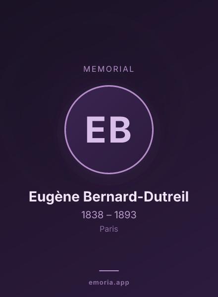 Memorial portrait of Eugène Bernard-Dutreil