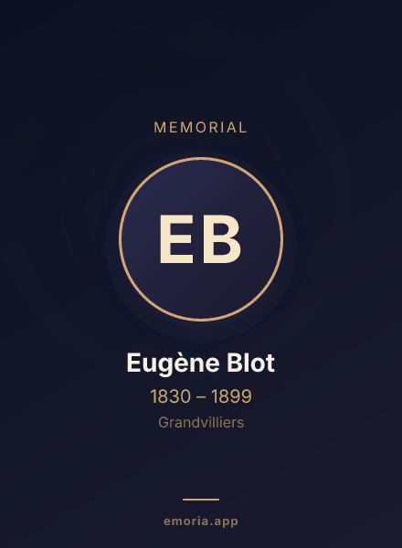 Memorial portrait of Eugène Blot