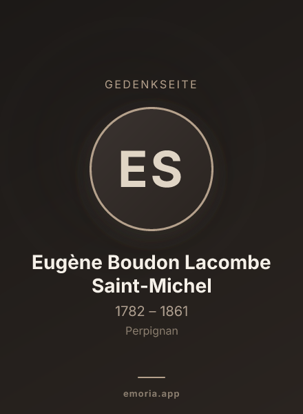 Gedenkportrait von Eugène Boudon Lacombe Saint-Michel