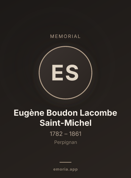 Memorial portrait of Eugène Boudon Lacombe Saint-Michel