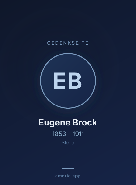 Gedenkportrait von Eugene Brock