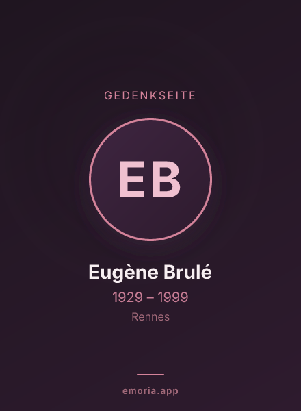 Gedenkportrait von Eugène Brulé