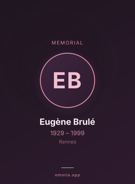 Memorial portrait of Eugène Brulé